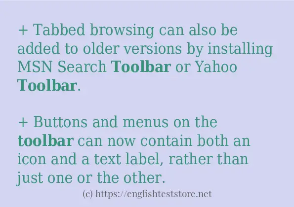 How to use in-sentence of toolbar