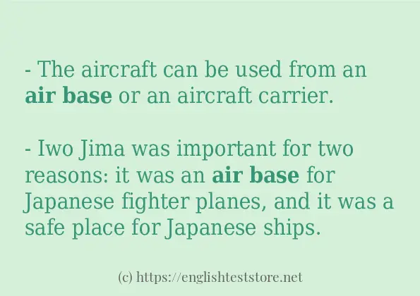 How to use the word Air base