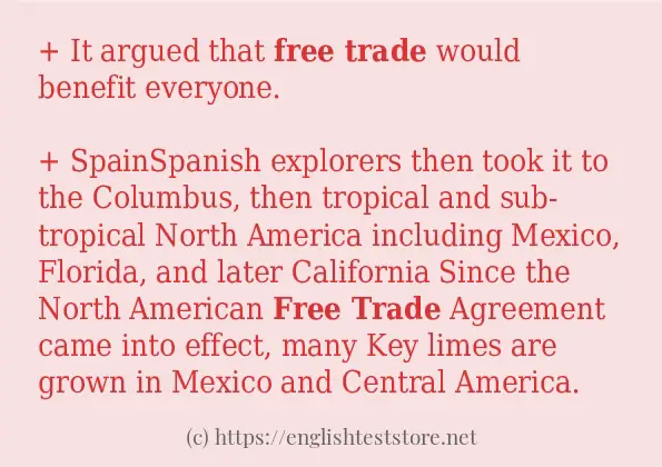 How to use the word Free trade