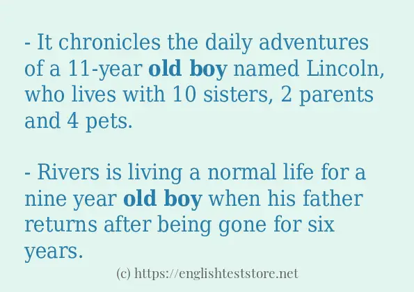 How to use the word Old boy
