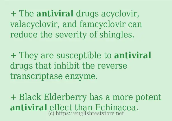 How to use the word antiviral