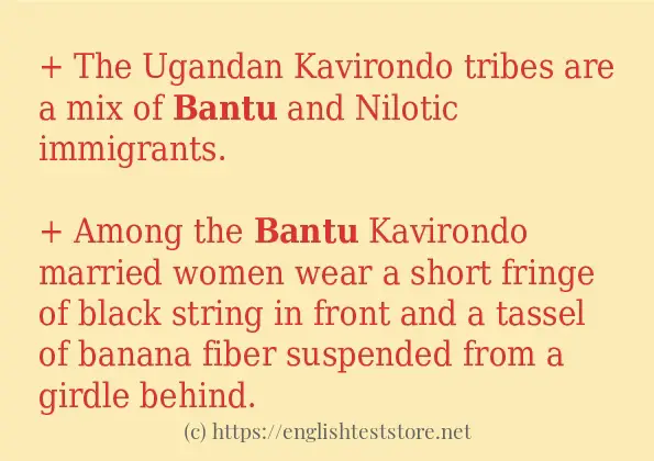 How to use the word bantu