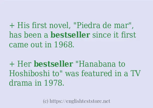 How to use the word bestseller