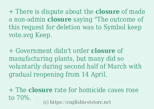 How to use the word closure