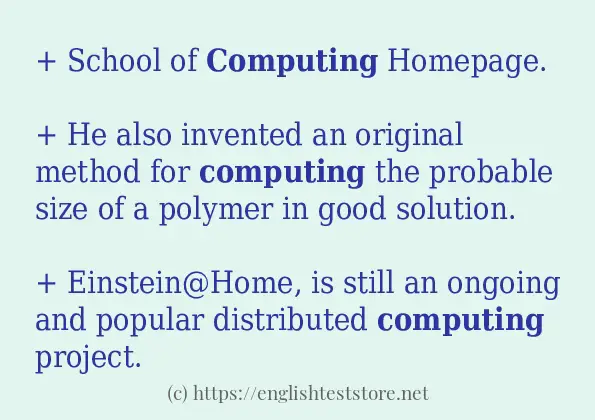 How to use the word computing