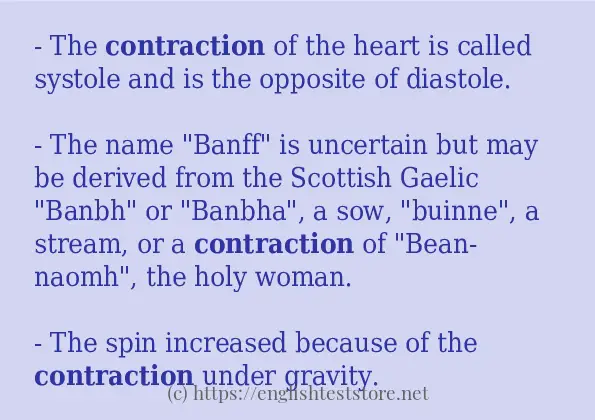 How to use the word contraction