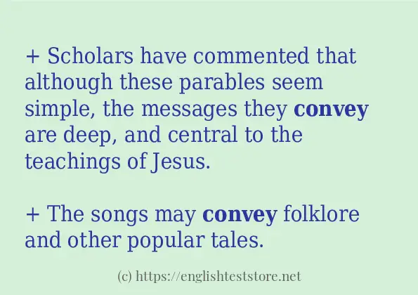 How to use the word convey
