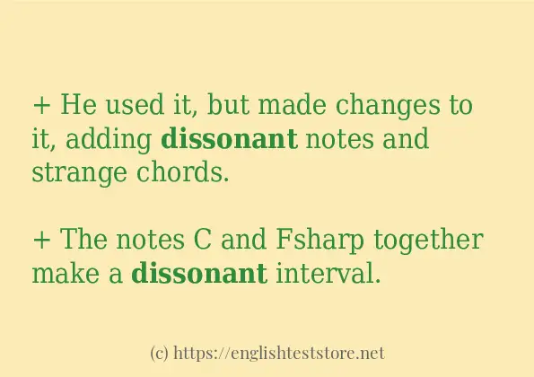 How to use the word dissonant