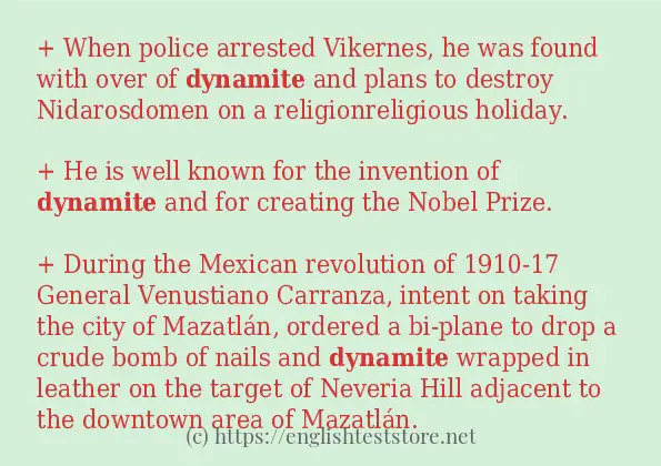 How to use the word dynamite