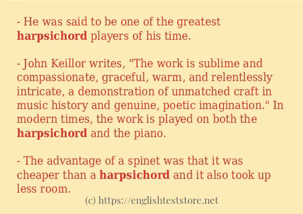 How to use the word harpsichord