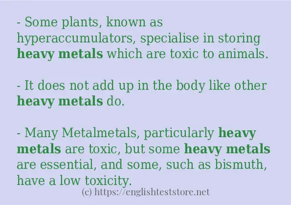 How to use the word heavy metals