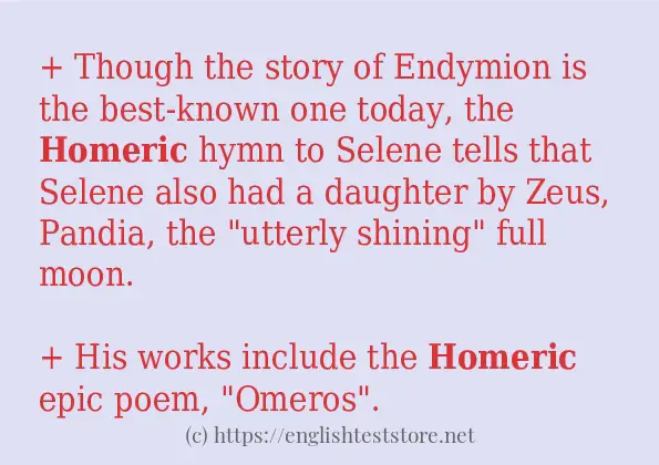 How to use the word homeric