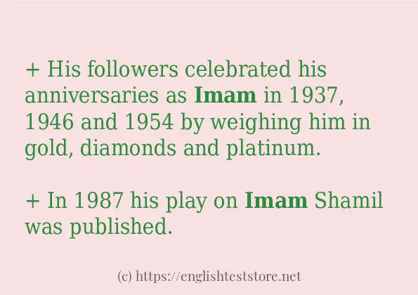 How to use the word imam