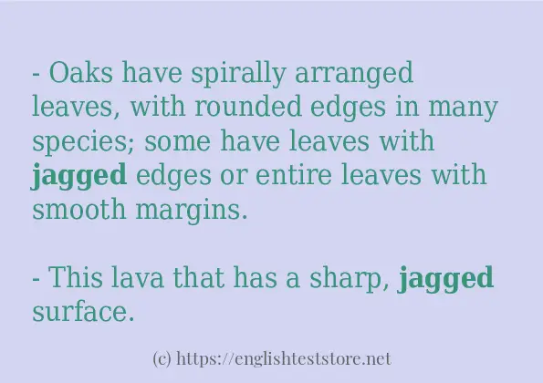 How to use the word jagged