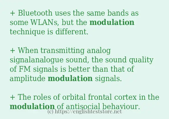 How to use the word modulation