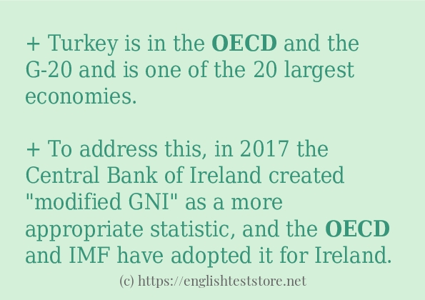 How to use the word oecd