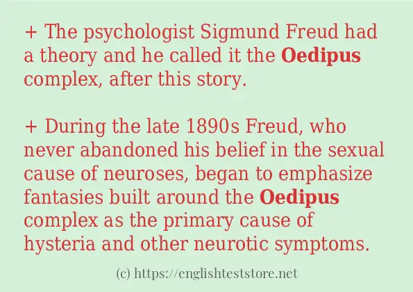 How to use the word oedipus