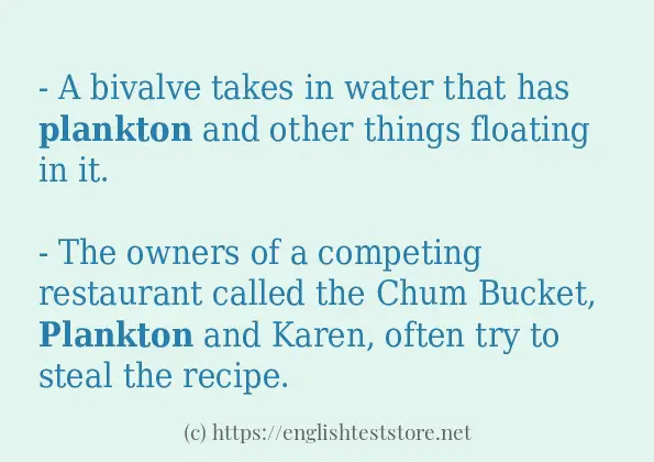 How to use the word plankton