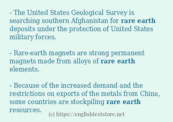 How to use the word rare earth