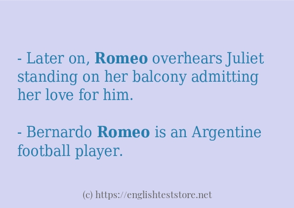 How to use the word romeo