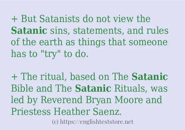 How to use the word satanic