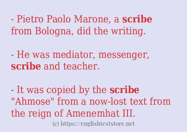 How to use the word scribe