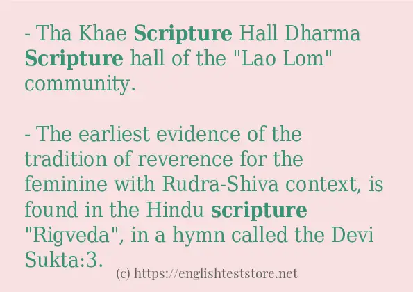 How to use the word scripture