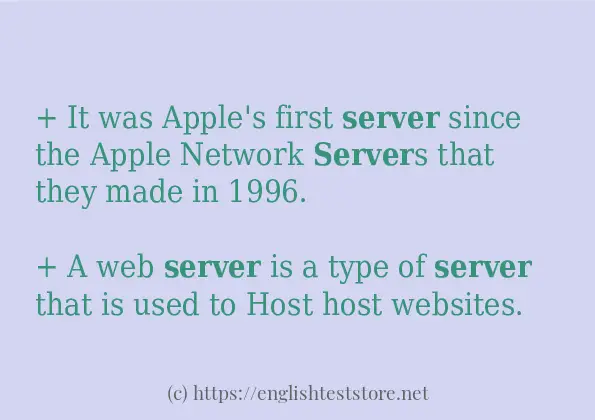 How to use the word server