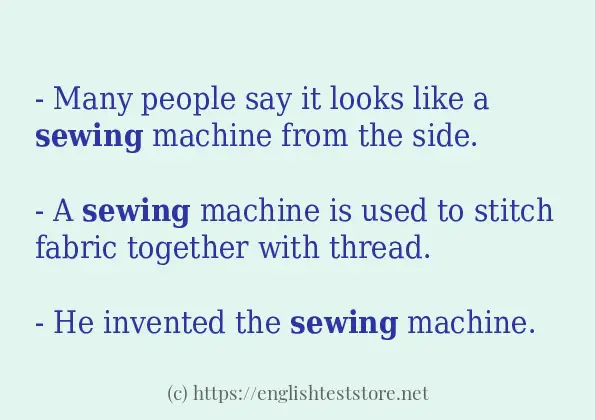 How to use the word sewing