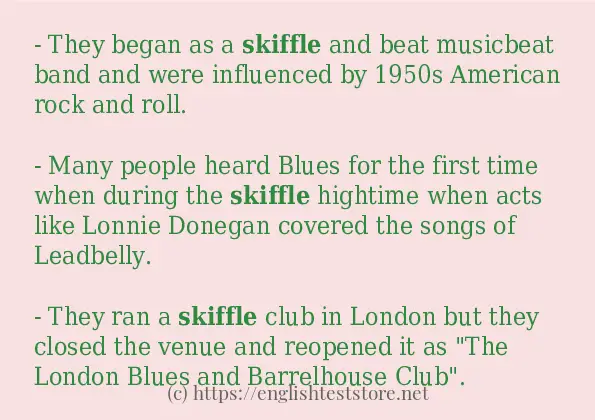 How to use the word skiffle
