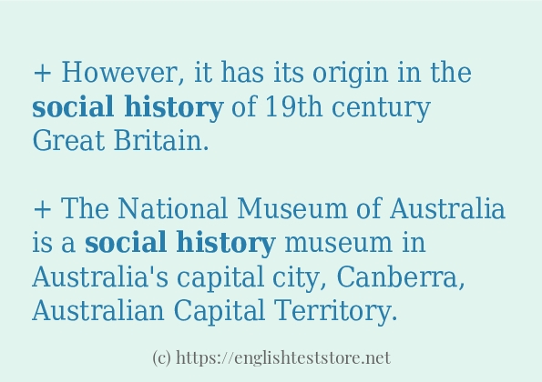 How to use the word social history
