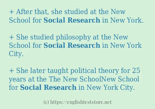 How to use the word social research