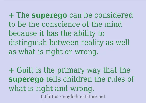 How to use the word superego