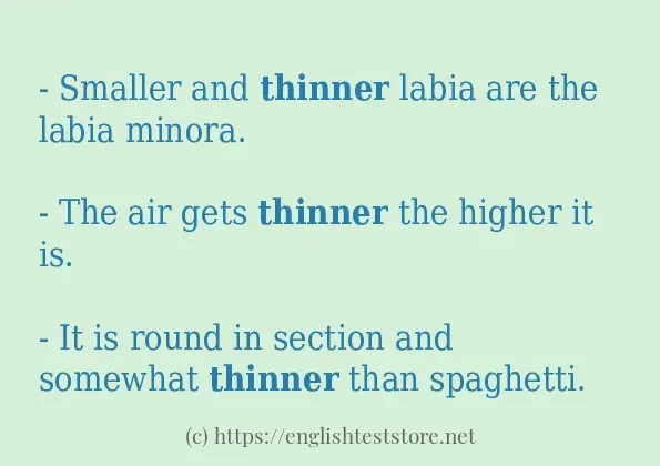 How to use the word thinner