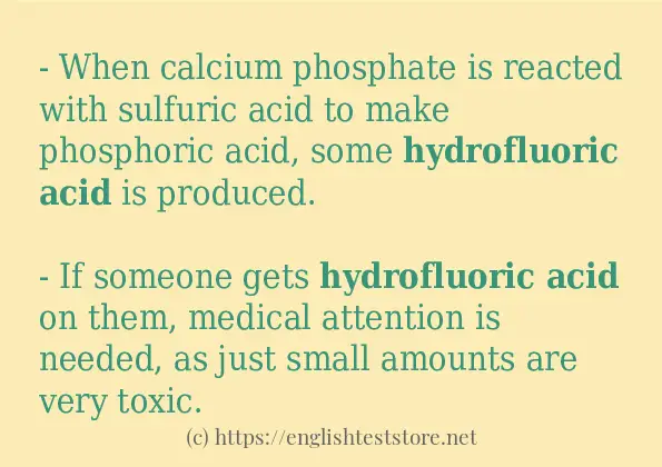 Hydrofluoric acid in-sentences