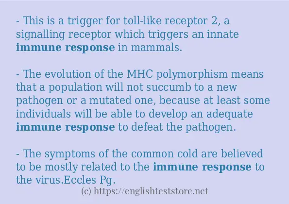 Immune response - sentence examples