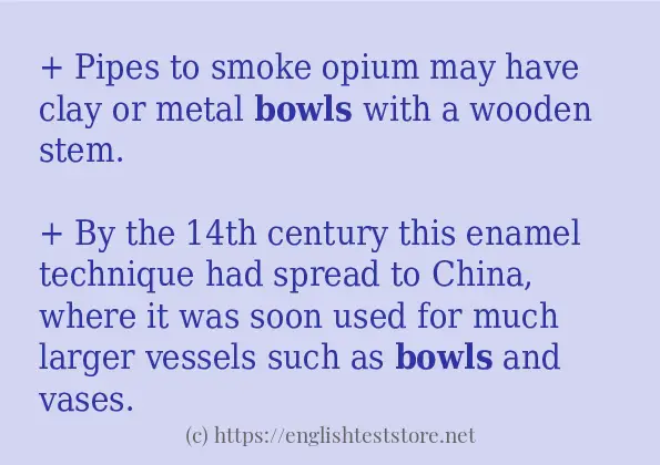 In-sentence examples of bowls