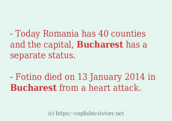 In-sentence examples of bucharest