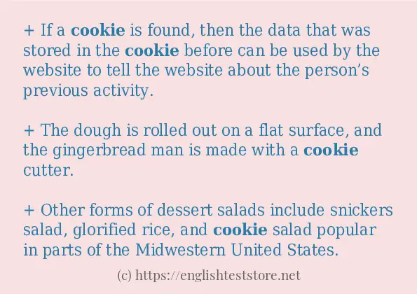 In-sentence examples of cookie