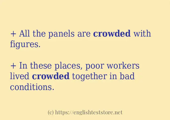 In-sentence examples of crowded