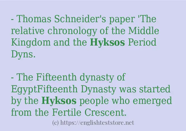 In-sentence examples of hyksos