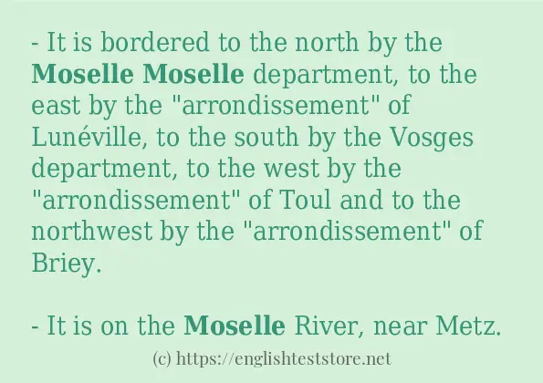 In sentence examples of moselle