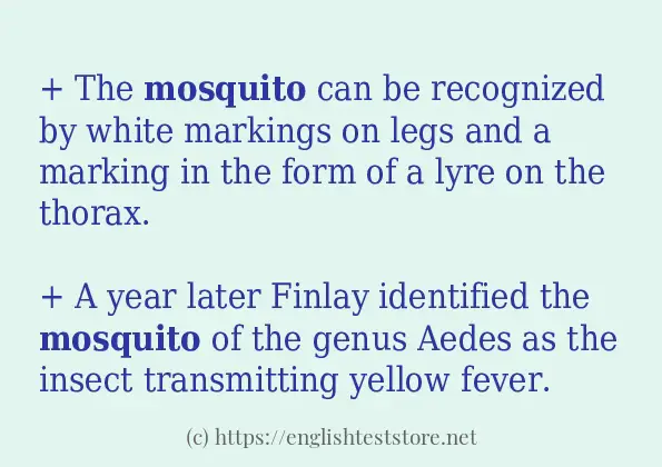 In-sentence examples of mosquito