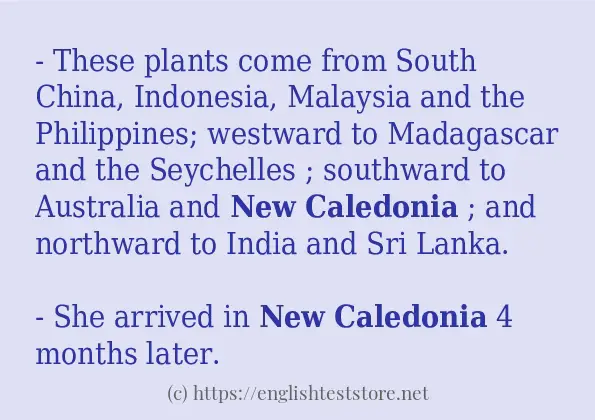 In-sentence examples of new caledonia