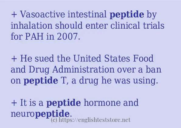 In-sentence examples of peptide