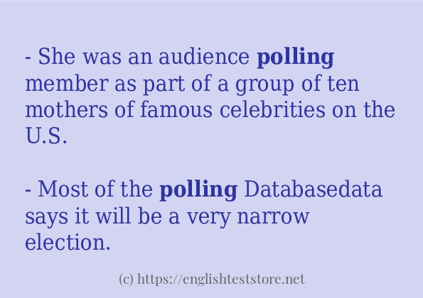 In-sentence examples of polling