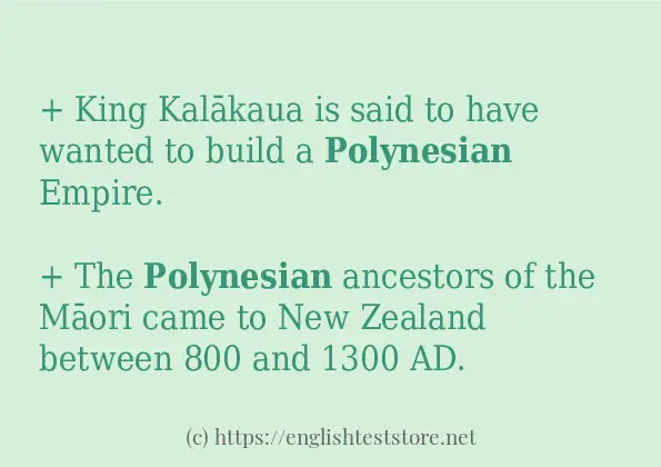 In-sentence examples of polynesian