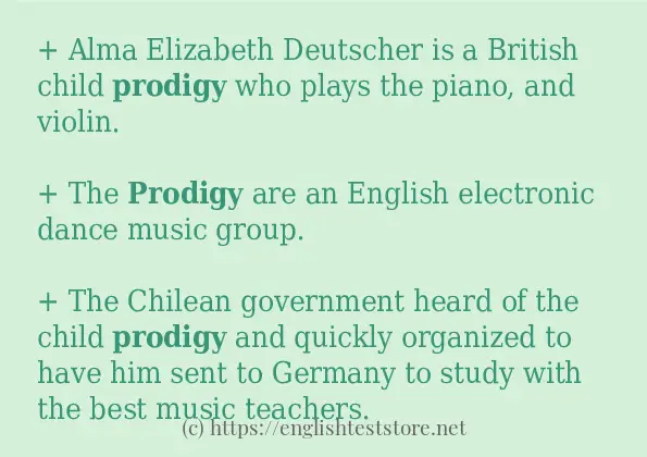 In-sentence examples of prodigy