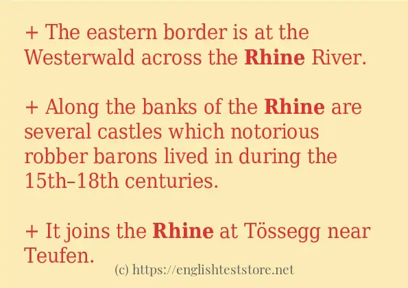In-sentence examples of rhine In-sentence examples of rhine