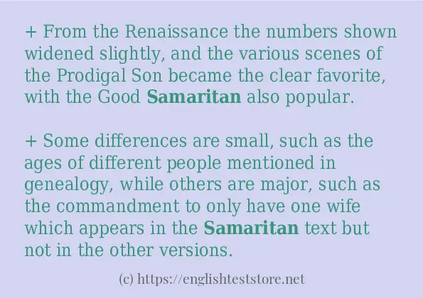 In-sentence examples of samaritan